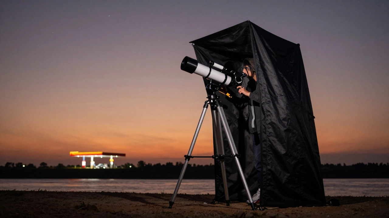 Choosing Portable Light Shields: Blocking Stray Light at the Telescope