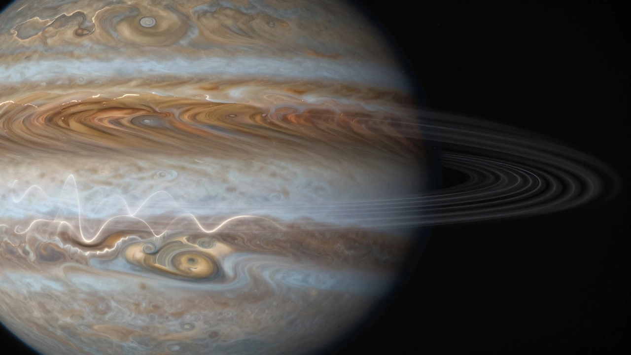Jupiter's cloud bands being enhanced with wavelet sharpening, revealing fine atmospheric details.