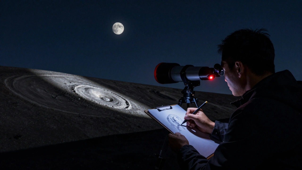 Lunar Sketching: Techniques for Recording Fine Shadows and Texture