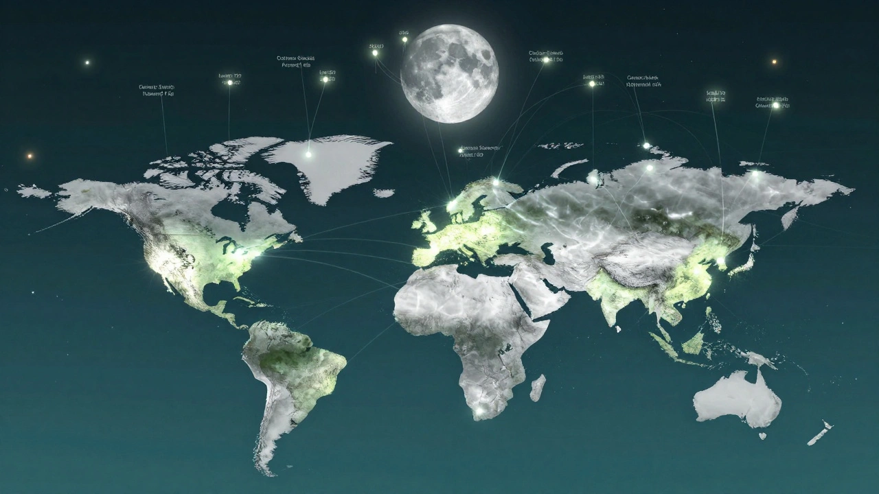 A global network of citizen scientists contributing data to lunar impact observations.