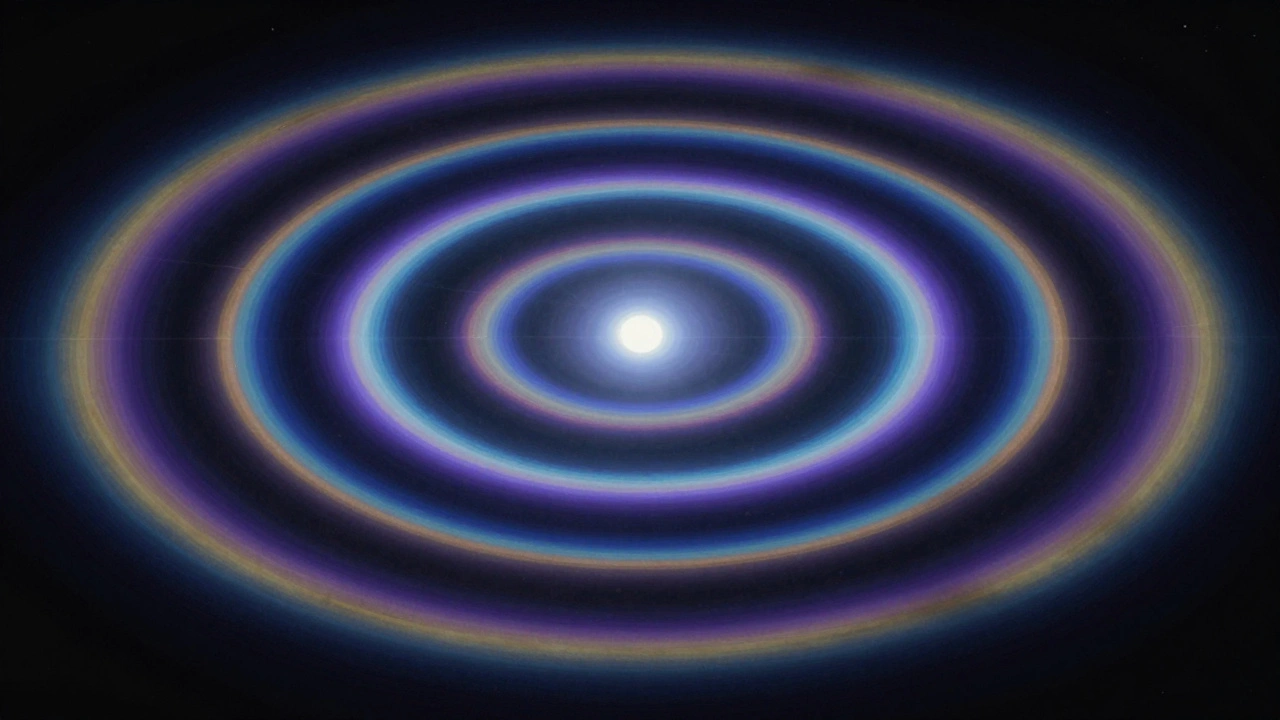 Diffraction rings pattern from telescope optics