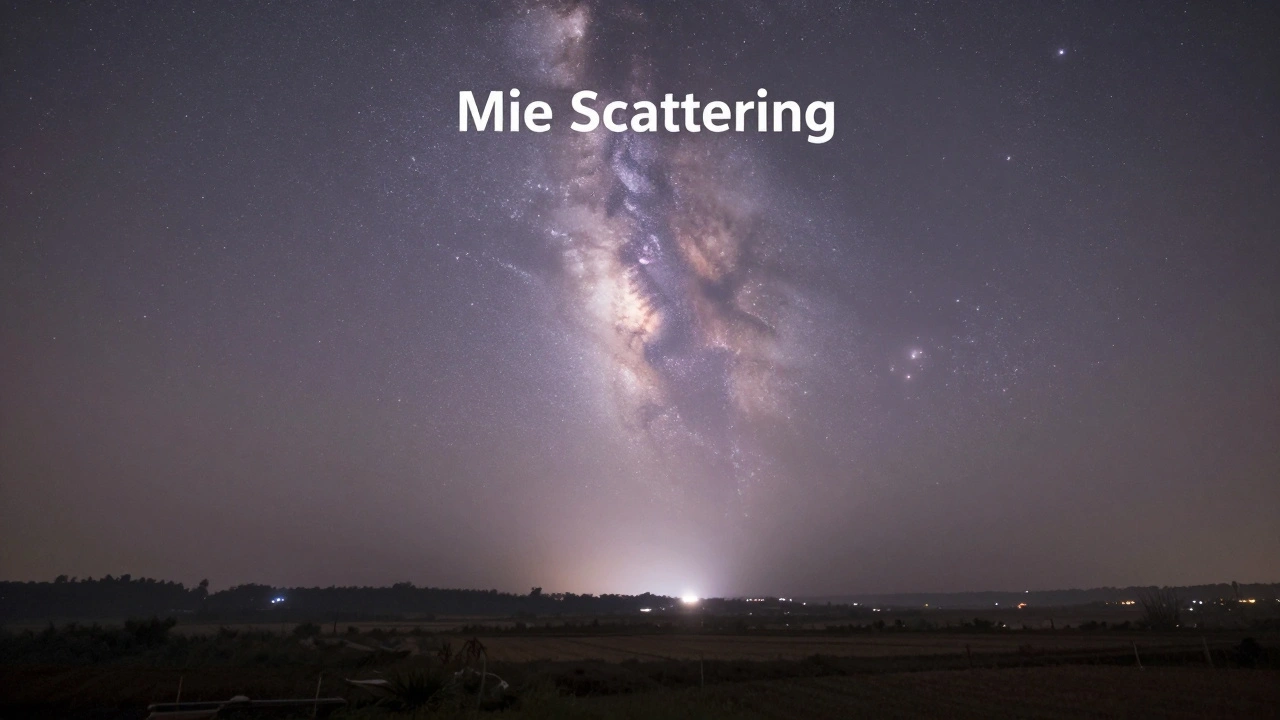 A hazy summer night sky showing diffused city light obscuring the Milky Way.