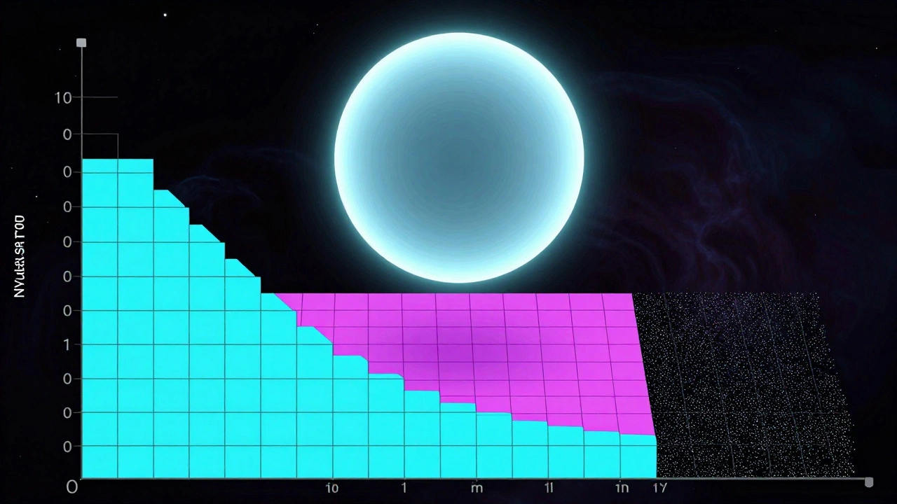 3D diagram comparing undersampled, oversampled, and ideal pixel resolution for stars