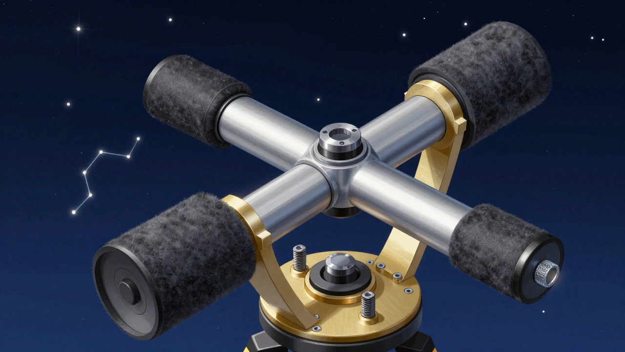 Cross-section diagram showing improved friction pads and collimation locks