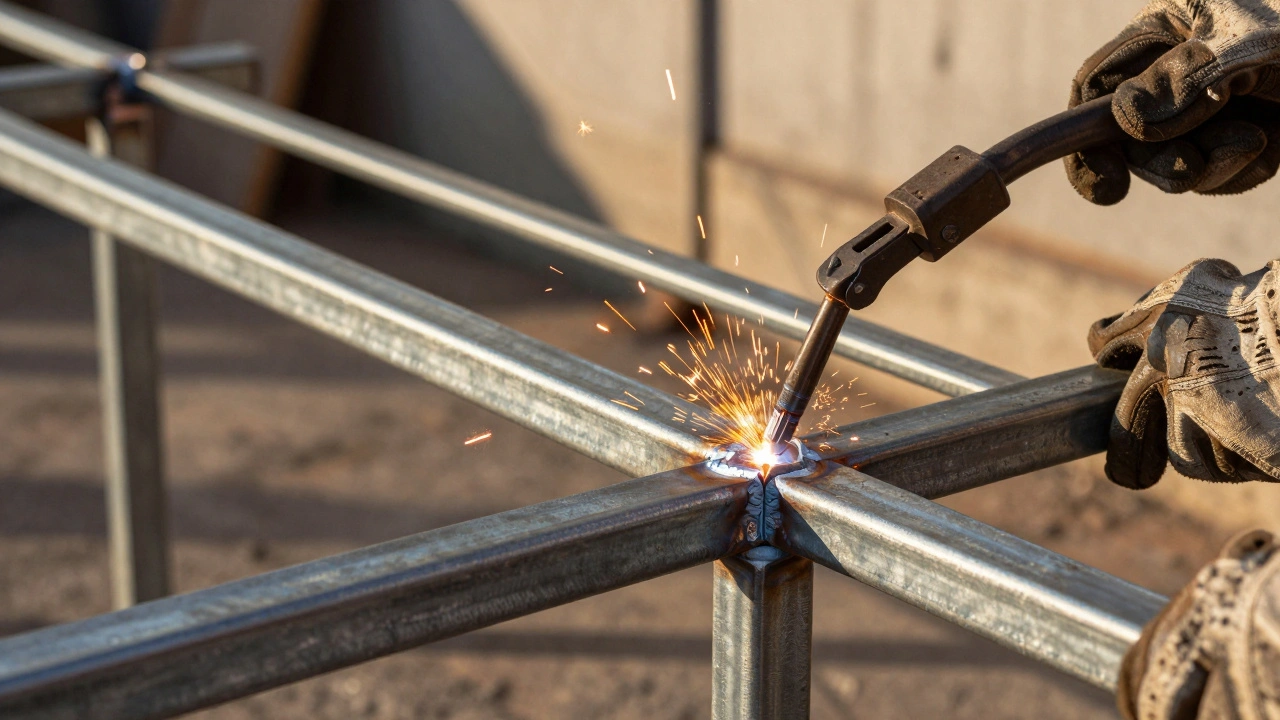 Welding square steel tubing for a DIY astrophotography pier frame