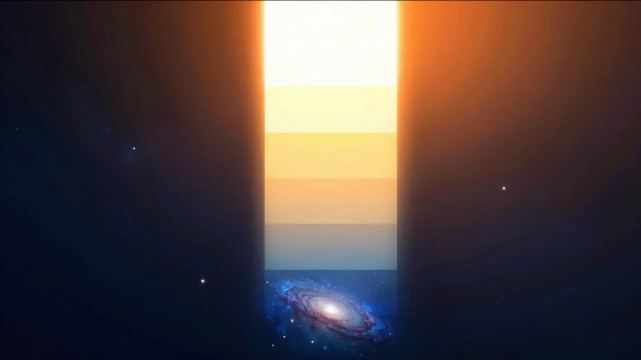 Abstract vertical gradient illustrating the increasing brightness levels of the Bortle scale