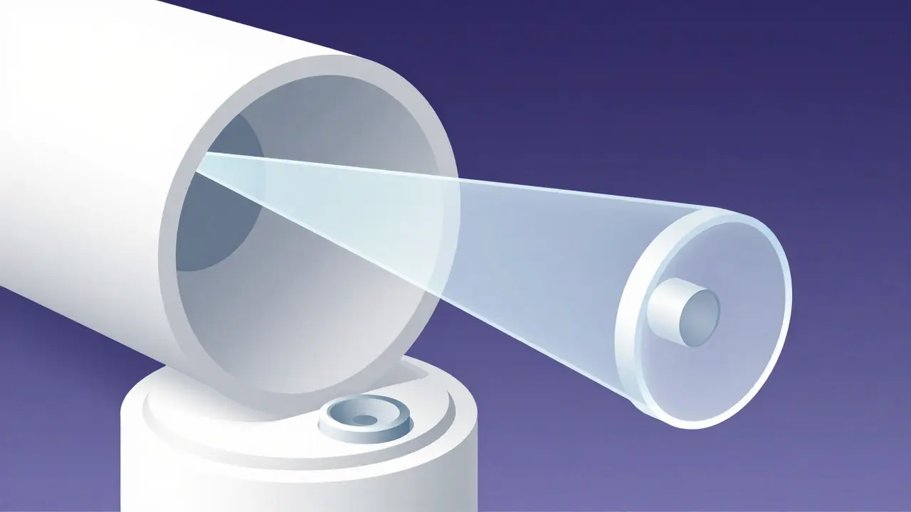 Cross-section illustration of an off-axis guider prism splitting light to two sensors.