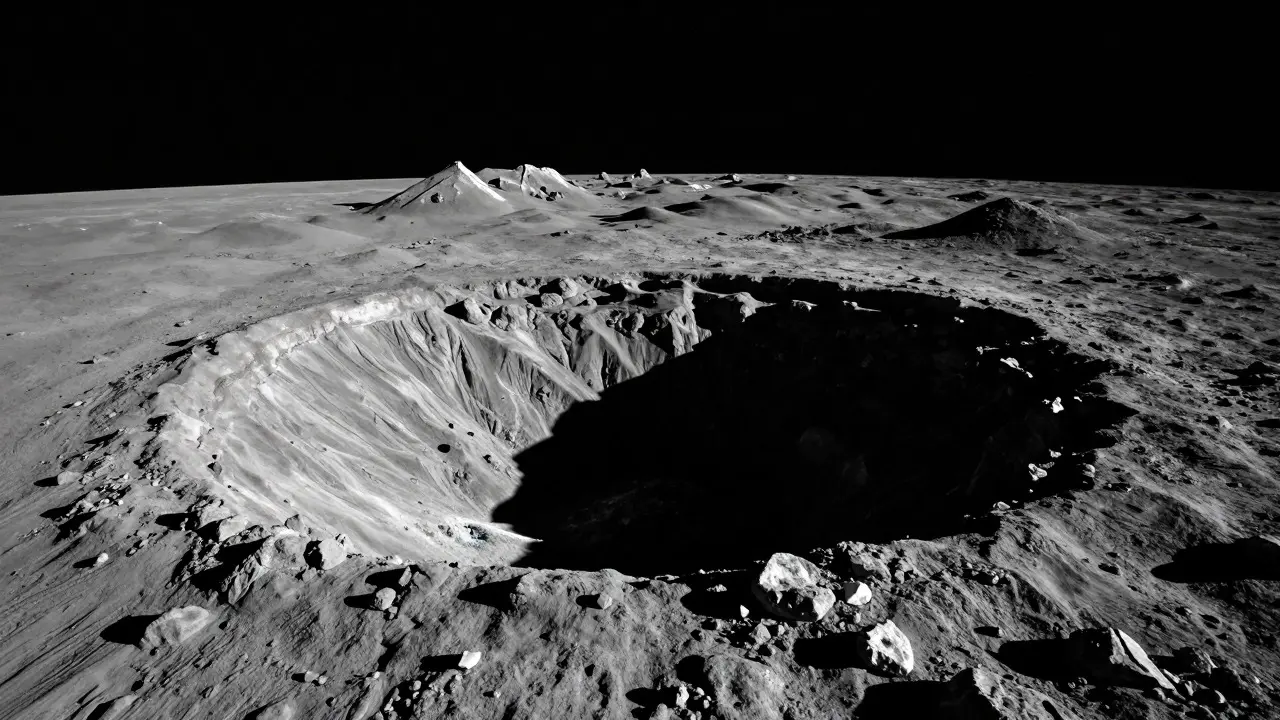 Polar Regions of the Moon: Craters in Permanent Shadow and Peaks of Eternal Light