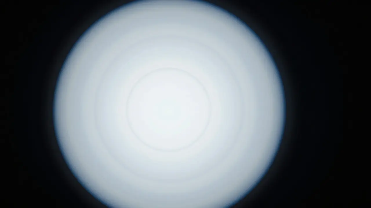 Symmetrical concentric rings in a defocused star test indicating proper telescope collimation